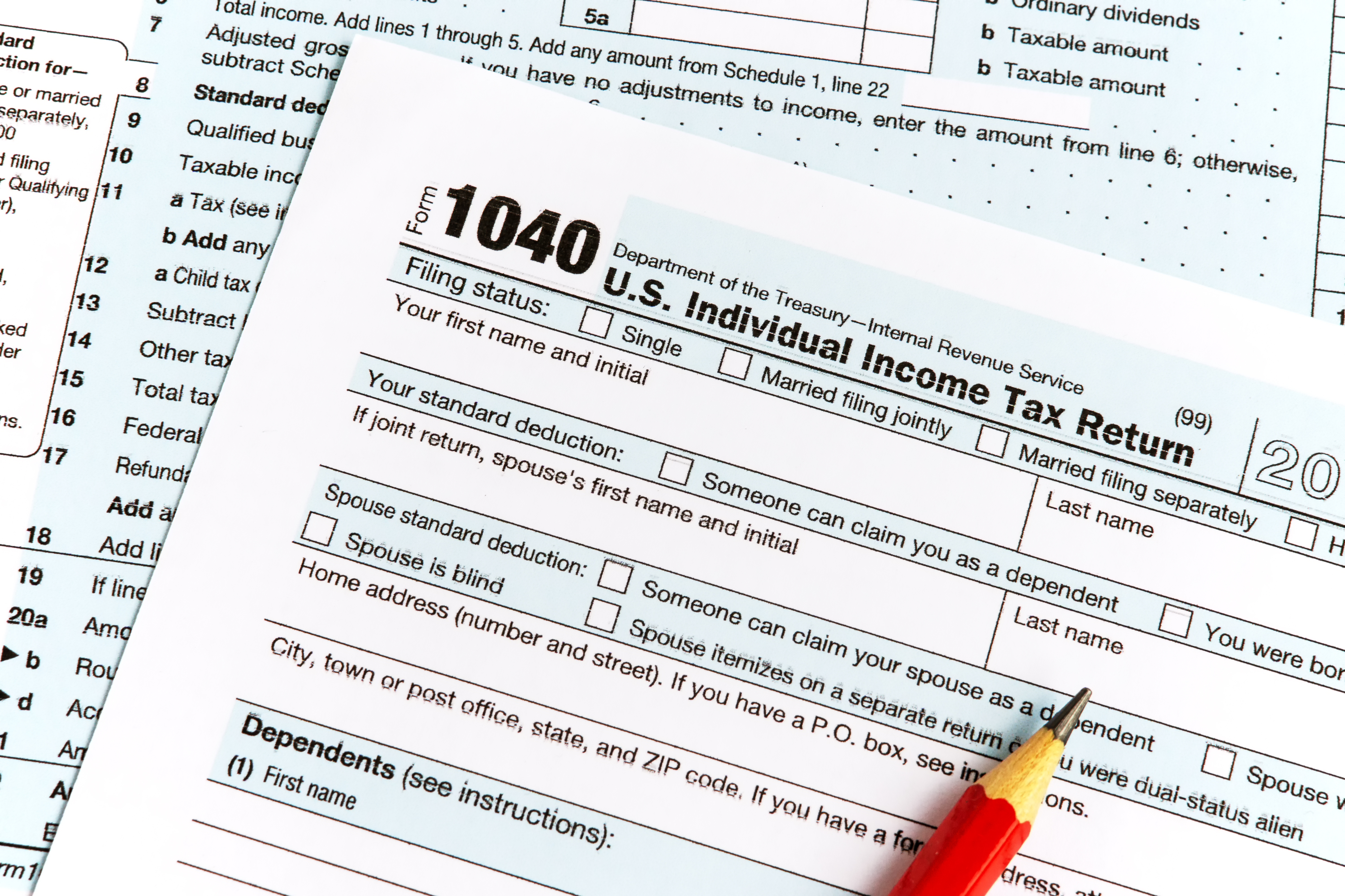Forms and documents for personal and business income tax